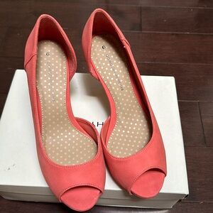 Dorothy Perkins open toe coral NEW women’s size 8.5 US